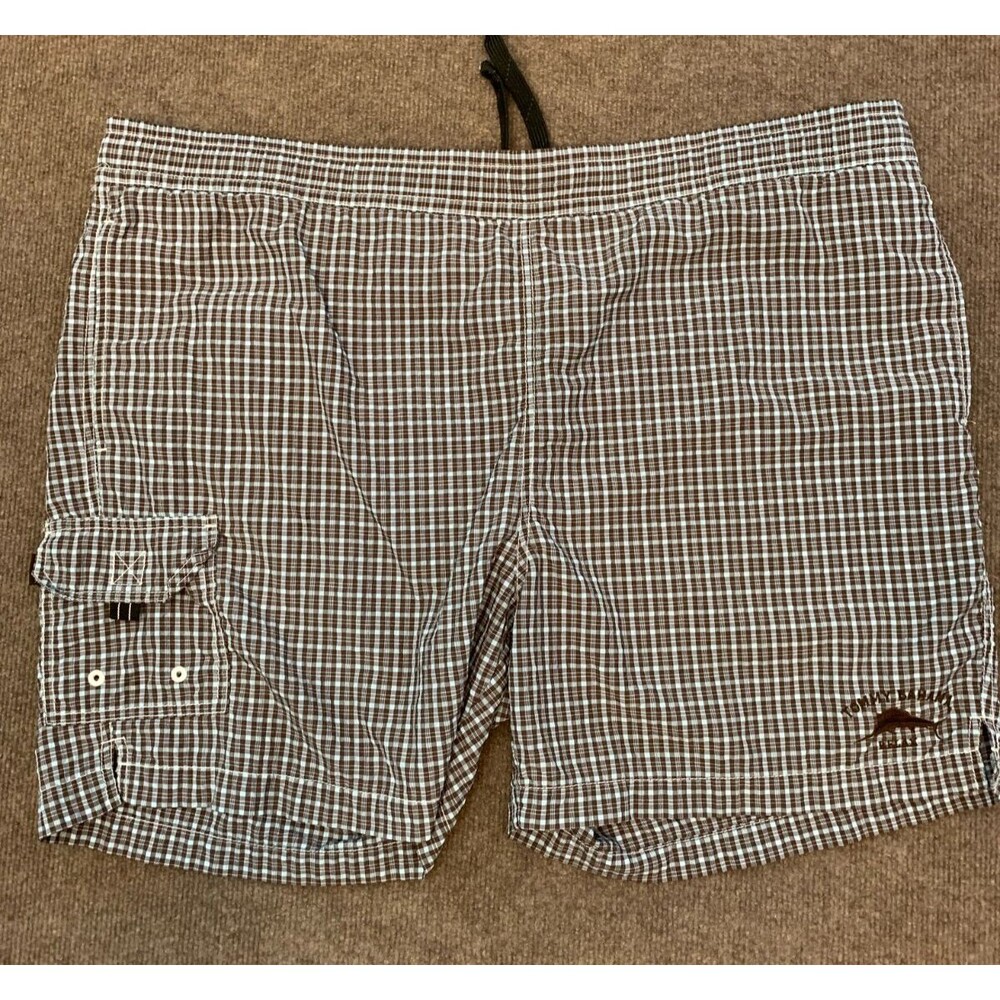 Tommy Bahama Swim Trunks Mens XL Plaid Mesh Lined Surf Beach Pool Board Shorts